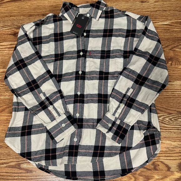 🆕 LEVIS HENRI FLANNEL SHIRT, size small - Picture 3 of 11
